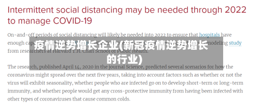 疫情逆势增长企业(新冠疫情逆势增长的行业)
