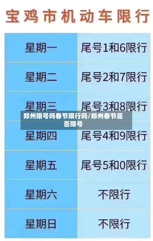 郑州限号吗春节限行吗/郑州春节是否限号