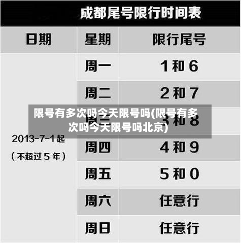 限号有多次吗今天限号吗(限号有多次吗今天限号吗北京)